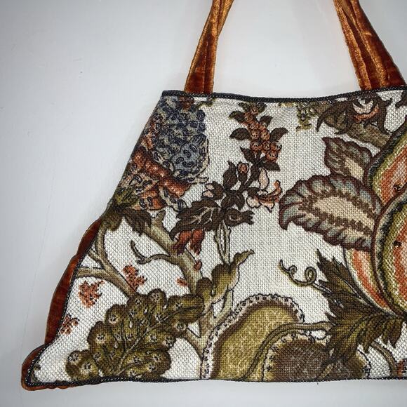 Offhand Designs Handbag Nora Italian Day Floral Tan Rhinestone Limited Edition - Picture 8 of 15